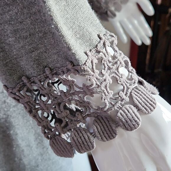 Red Camel Open-faced Gray Long Sleeve Cardigan Sweater - Picture 4 of 7